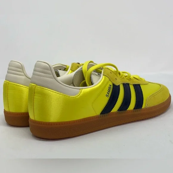 Adidas Women’s Samba OG Shock Yellow Night Indigo JI2594 - Size 10.5 - Picture 3 of 14